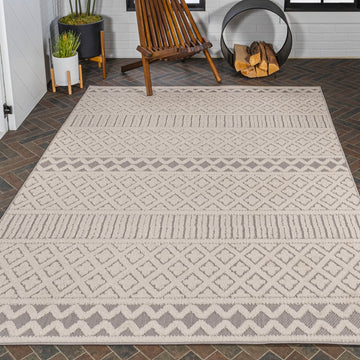Ormond High-low Modern Trellis Geometric Area Rug